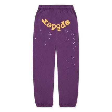 Sp5der Star OG Web V2 Purple Sweatpants