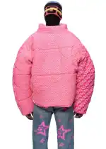 Pink Sp5der 5Star Puffer Jacket, stylish and warm winter outerwear for children. Perfect for cold we.