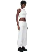 Classic white sweatpants for adults, comfortable and stylish. Perfect for casual wear and athletic a.