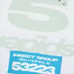 Insect Group sweatshirt featuring the text "des moines, ia 52223" for casual streetwear style.