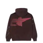 Sp5der Araignee Hoodie with cosmic star design in black and red.