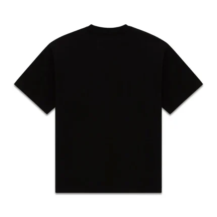 Black Sp5derworlwide T-shirt with web design.