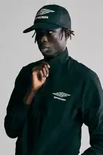 Trucker hat with Sp5der logo, stylish and comfortable for casual wear.