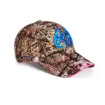 Blue Sp5der logo on camouflage Tree Blue cap.