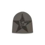 Rhinestone star skull beanie hat for stylish streetwear. Perfect accessory for edgy fashion and bold.