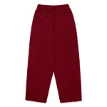 Comfortable red fleece pants for casual wear and lounging. Perfect for cozy, stylish outfits.