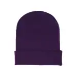 Friendly purple beanie for stylish warmth and comfort.