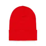 Red Sp5derworlwide beanie for stylish streetwear. Perfect for cold weather and showcasing your love.