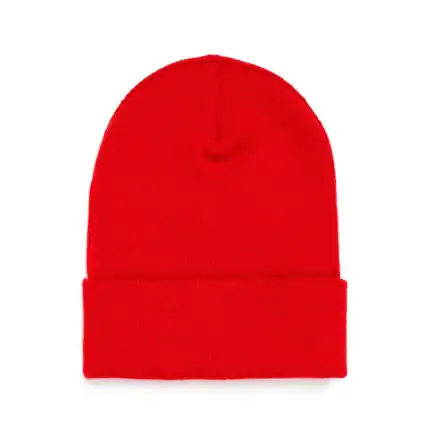 Red Sp5derworlwide beanie for stylish streetwear. Perfect for cold weather and showcasing your love.