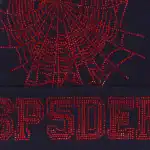 Spider Web Beanie with red rhinestone design, perfect for cold weather and street fashion. Unique ac.