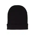 Black Sp5der Web Pattern Beanie for streetwear style and warmth.