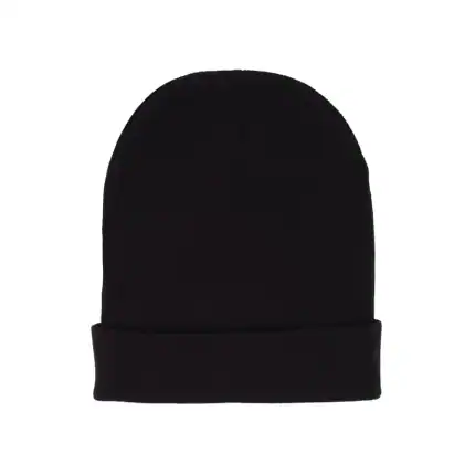 Black Sp5der Web Pattern Beanie for streetwear style and warmth.